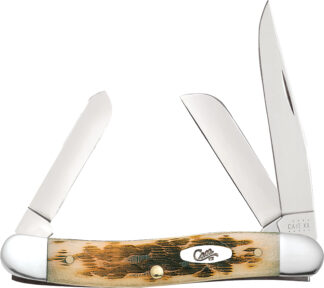 CASE Medium Stockman Pocket Knife 2.57in Tru-Sharp SS Amber Bone