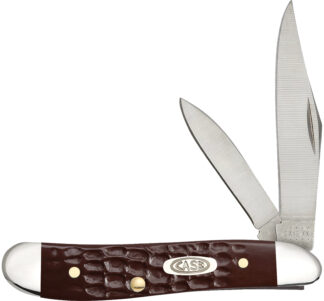 Case Peanut Jigged Brown Synthetic Pocket Knife with Tru-Sharp SS Blade
