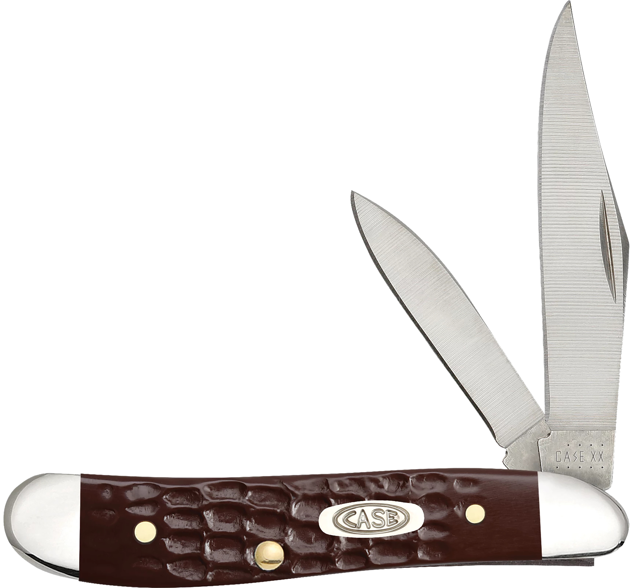 Case Peanut Jigged Brown Synthetic Pocket Knife with Tru-Sharp SS Blade