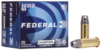 Federal .44 S&W Special 200 Grain Semi Wadcutter Hollow Point Ammo, 20 Rounds/Box