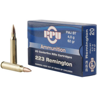 PPU .223 Remington 62gr FMJBT 20 Rounds Per Box