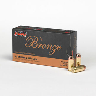 PMC Bronze .40 S&W 180 Grain FMJ Flat Point, 50 Rounds