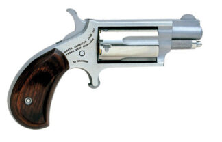North American Arms Mini Revolver .22 Magnum 1.125 in Stainless Fixed Sights Rosewood Grip