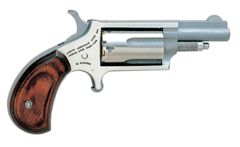 North American Arms Mini-Revolver Combo .22 Magnum/.22 LR, 1.625 in, Stainless, Rosewood, 5 Rounds