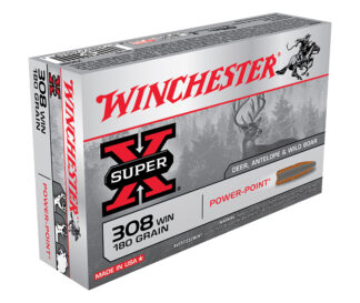Winchester Super-X .308 Win 180gr Pointed Soft Point, Brass Cases, 20 Rounds