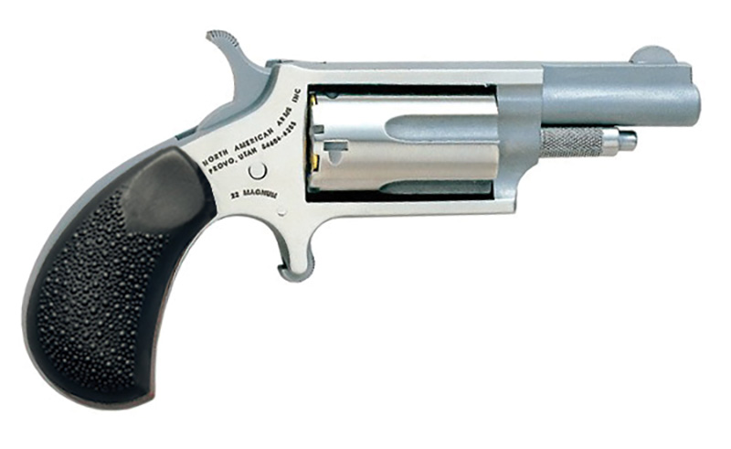 North American Arms Mini-Revolver .22 LR 1.625 in Barrel Stainless Fixed Sights Rubber Grip