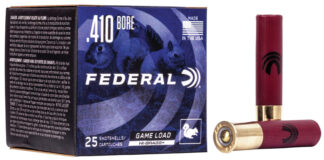 Federal GameShok HiBrs .410 Bore 2.5 in #7.5 Shot, Max 1/2 oz, 25 Rounds