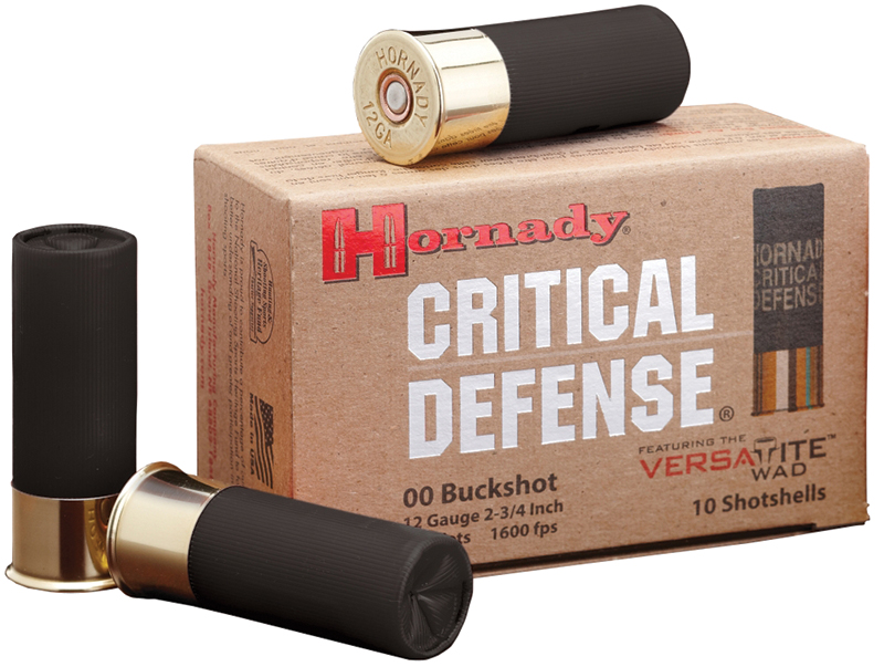 Hornady Critical Defense 12 Gauge #00 Buckshot, 2.75 in, 10 Rounds Per Box