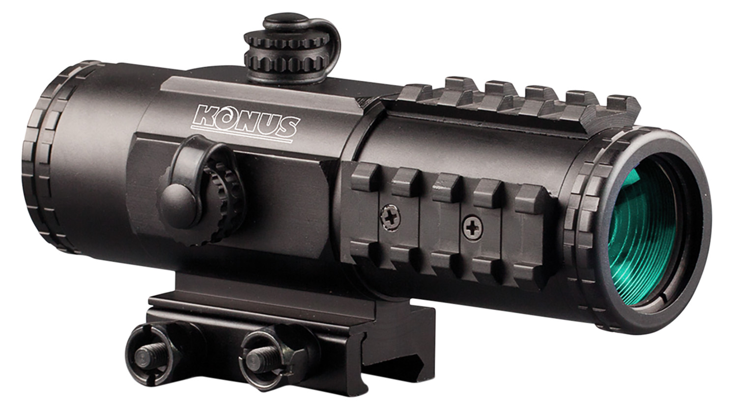 Konus SightPro PTS2 3x30 Red/Blue BDC Red Dot, 2.8 MOA, Matte Black