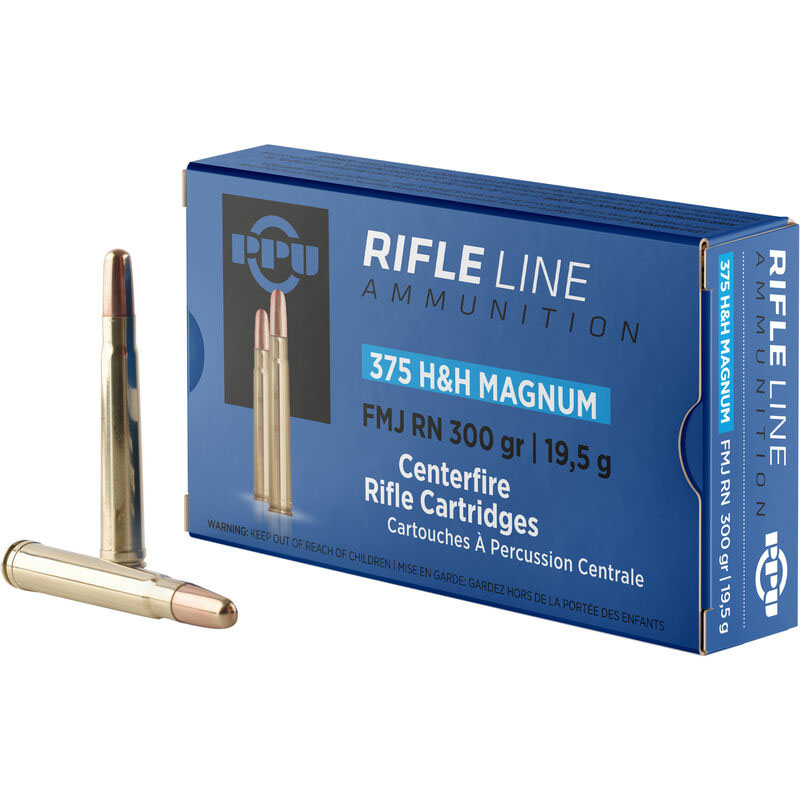 Prvi Partizan .375 H&H Mag FMJ 300 Grain Round Nose (10-Round Box)