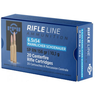 Prvi Partizan 6.5x54 Mann Shoenauer 156 Grain Soft Point Round Nose, 20 Rounds