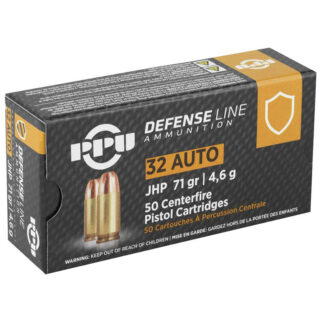 PPU .32 Auto 71 gr JHP Handgun Defense Ammo