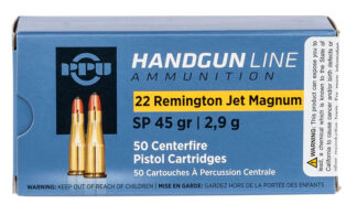 Prvi Partizan .22 Rem Jet Mag 45 gr Soft Point Ammunition (50 Rounds/Box)