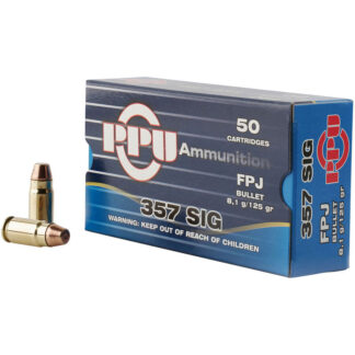 Prvi Partizan .357 SIG 125gr Flat Point Jacketed, 50 Rounds Per Box