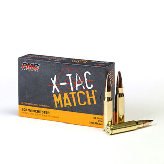 PMC XTAC Match .308 Win/7.62 NATO 168 gr Open Tip Match OTM, 20 Rounds Per Box
