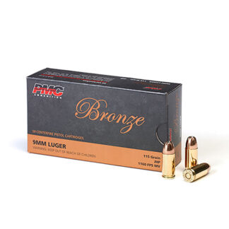 PMC Bronze 9mm 115 Grain JHP 50 Rounds Per Box