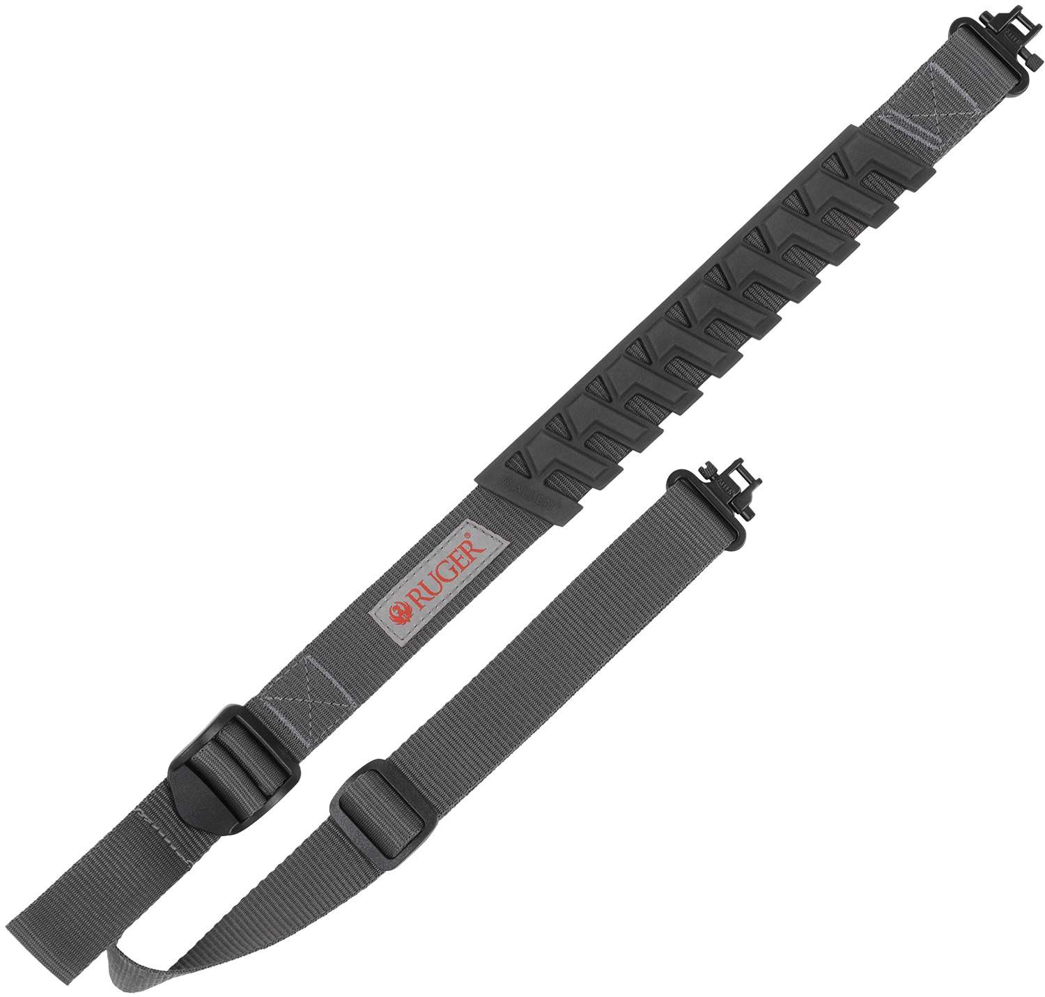 Allen Company Ruger Trak Web Sling with Swivel, Grey/Black, 20"-36"