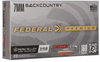 Federal Ammunition BackCountry 7mm 168gr Barnes LRX Copper 20 Rounds