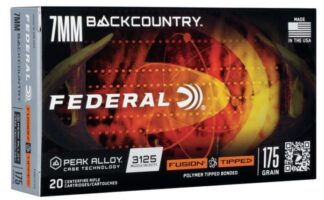 Federal BackCountry 7mm BC 175 Grain Fusion Tipped Polymer Tip, 20 Rounds