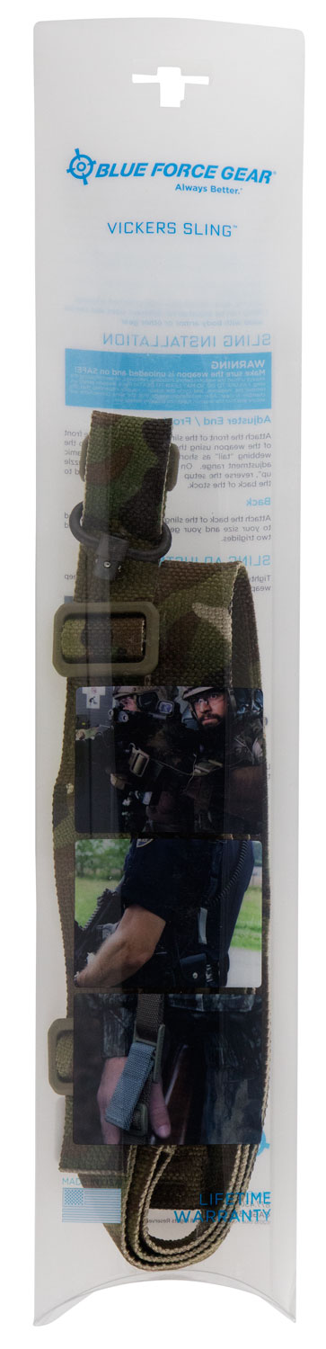Blue Force Gear Vickers 221 2-to-1 Point Tactical Sling, MultiCam Cordura, 54-64 in