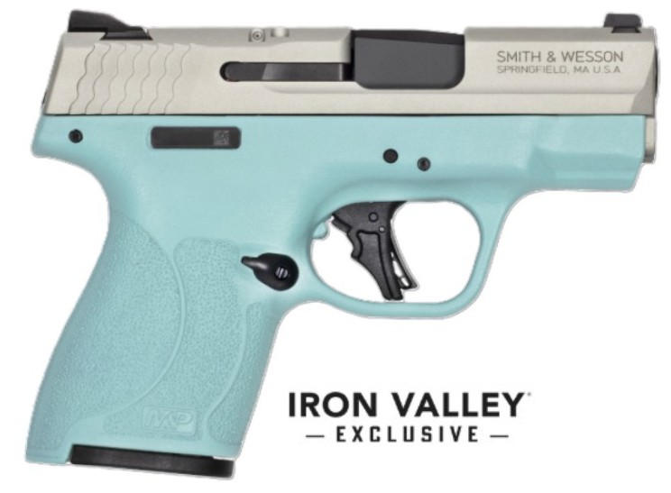 Smith & Wesson M&P9 Shield Plus 9mm, 3.1 in, Robin Egg Blue, Manual Thumb Safety