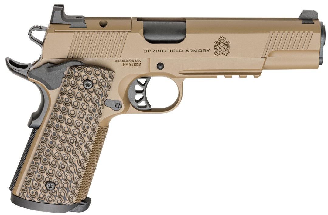 Springfield Armory 1911 TRP AOS 9mm 5" Optic Ready Coyote, Single Action, 9+1 Rounds