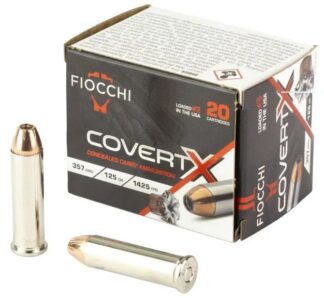 Fiocchi Covert X .357 Magnum 125 gr Jacketed Hollow Point, 20 Rounds Per Box