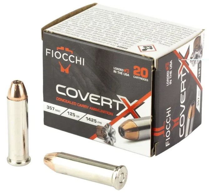 Fiocchi Covert X .357 Magnum 125 gr Jacketed Hollow Point, 20 Rounds Per Box