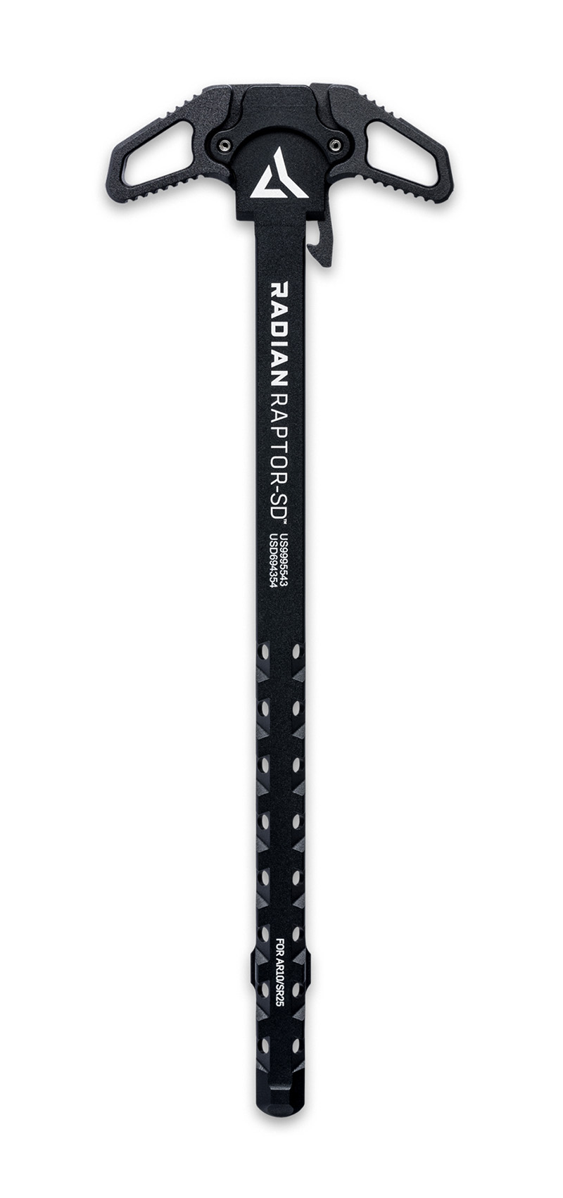 Radian Weapons Raptor-SD Ambidextrous Charging Handle for AR10, 7.62mm, Black