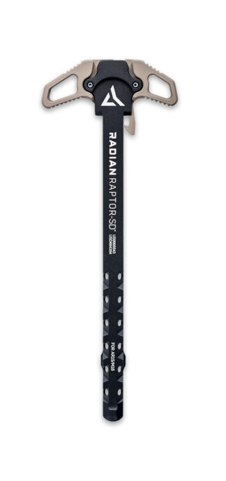Radian Weapons Raptor-SD Ambidextrous Charging Handle for AR15, FDE, 7075 Aluminum, Gas Ported Shaft