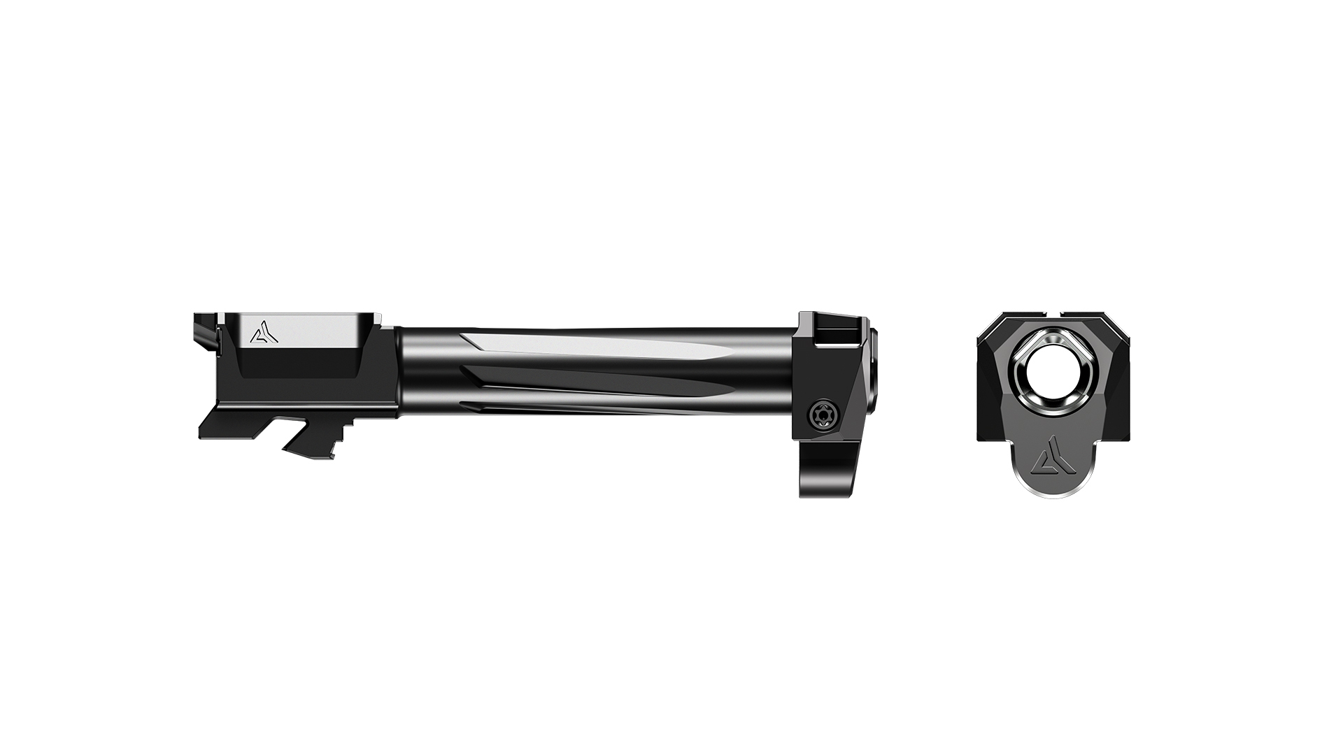 Radian Afterburner + Ramjet Combo for Glock 19 Gen 3, 9mm, 4.42 in Fluted Black DLC Barrel