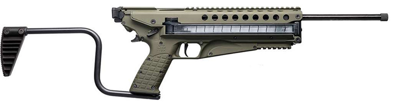 KelTec R50 5.7x28mm Semi-Auto Carbine 16.1 in Threaded Barrel, 50+1, Folding Stock, Black/Green
