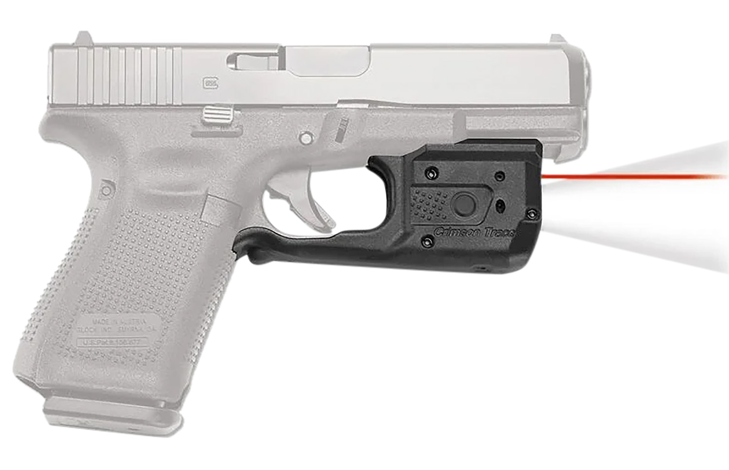 Crimson Trace 0169401 Laserguard Pro Compatible w/Glock Full & Compact, Red Laser/White Light