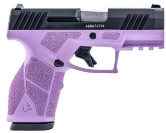 Taurus GX2 Striker-Fired 9mm 3.38 in Fixed White-Dot Manual Safety Light Purple/Black