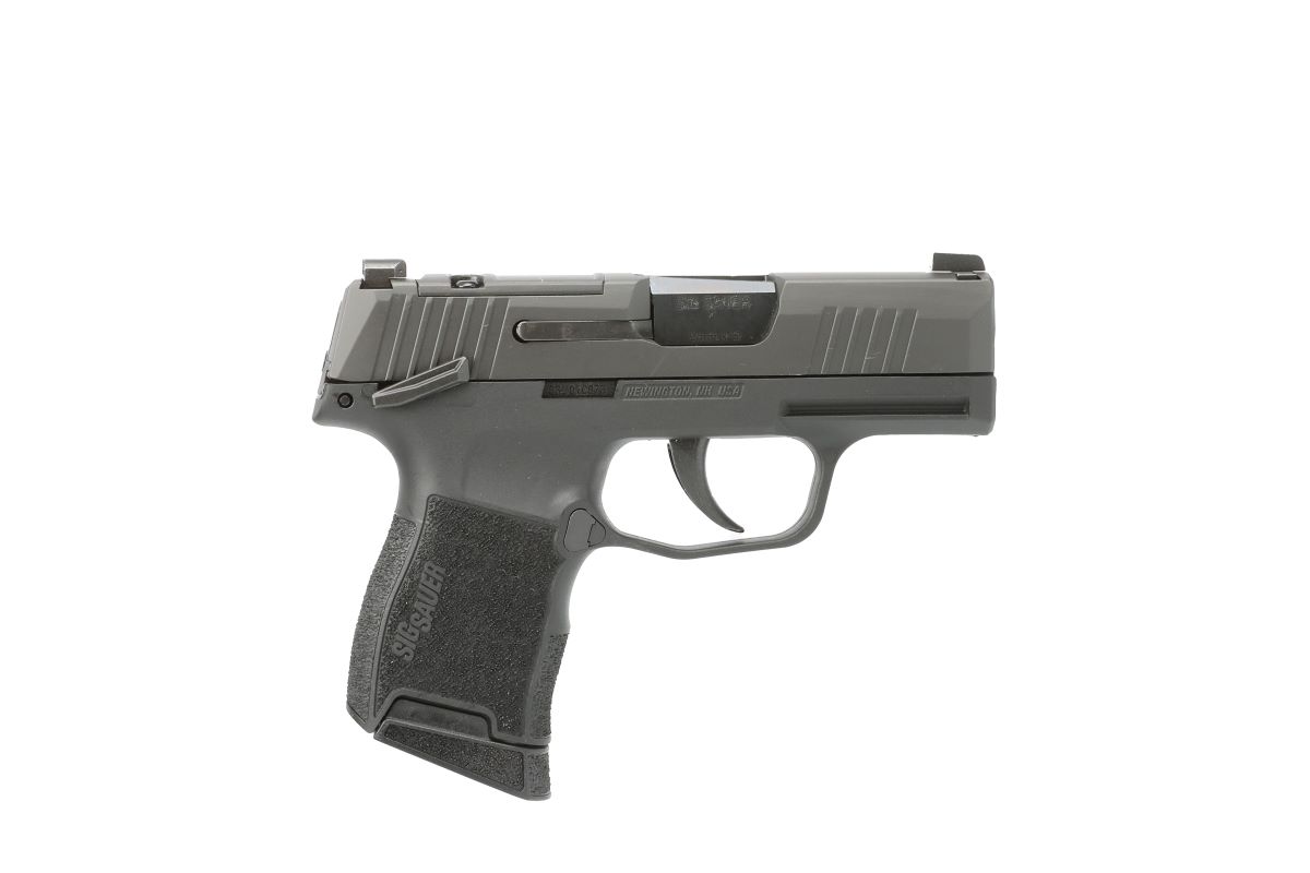 SIG Sauer P365 9mm 3.1 in Black OR Manual Safety Night Sights, (2) 10-rd Magazines