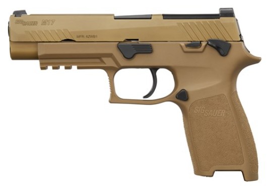 SIG Sauer M17 CSS Striker-Fired 9mm 4.7 in, 10+1, Coyote, Manual Safety, Romeo-M17 Optic Ready