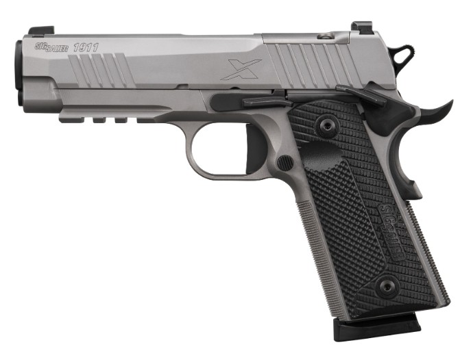 SIG Sauer 1911 X Carry .45 ACP 4.2 in Semi-Auto Pistol, Optics Ready, Stainless/Black