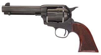 Taylors & Company 550885DE Runnin Iron Black Rock 45 Colt (LC) Caliber with 4.75" Barrel, 6rd Capacity Cylinder, Overall Black Nitride Finish Steel, Checkered Walnut Grip & Overall Taylor Polish
