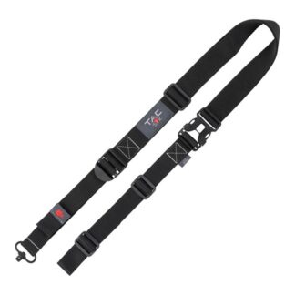Tac Six Citadel Double Point Sling with QD Swivel and Ladder Buckle, Black