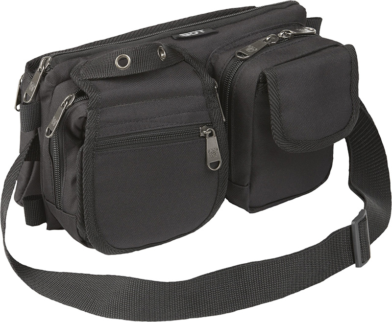 Bulldog Cases Deluxe Satchel Go Bag/Waist Pack, Black