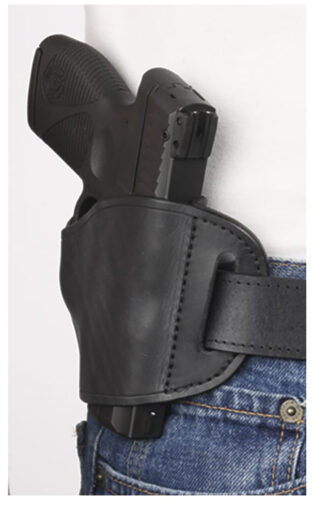 Bulldog Cases MLBRS Leather Molded Belt Slide Holster, Right-Hand, Black