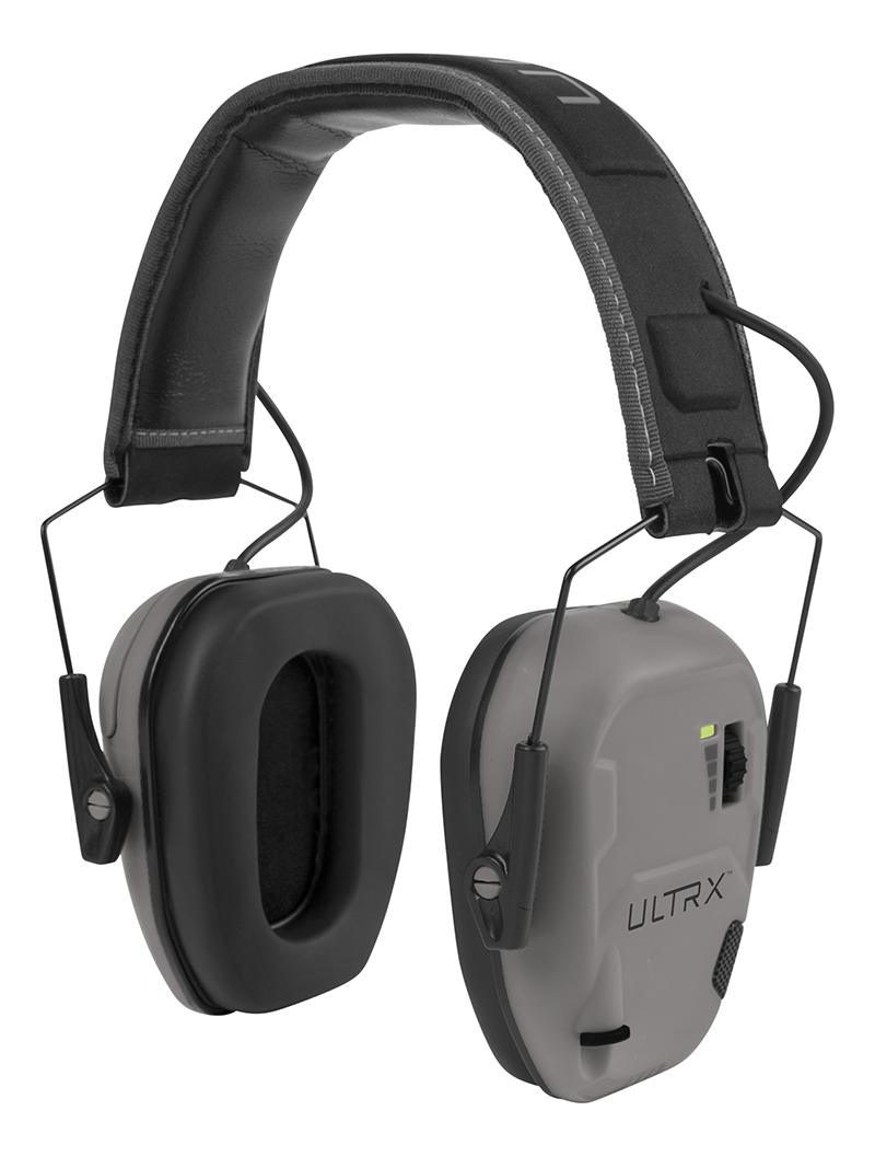 ULTRX Bionic Electronic Earmuffs - Cement Grey (NRR 22dB)