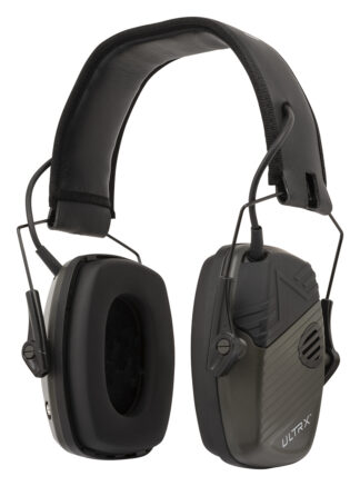 Allen Company ULTRX Stereo Electronic Ear Muffs, NRR 24dB, Olive Green, Over-the-Head