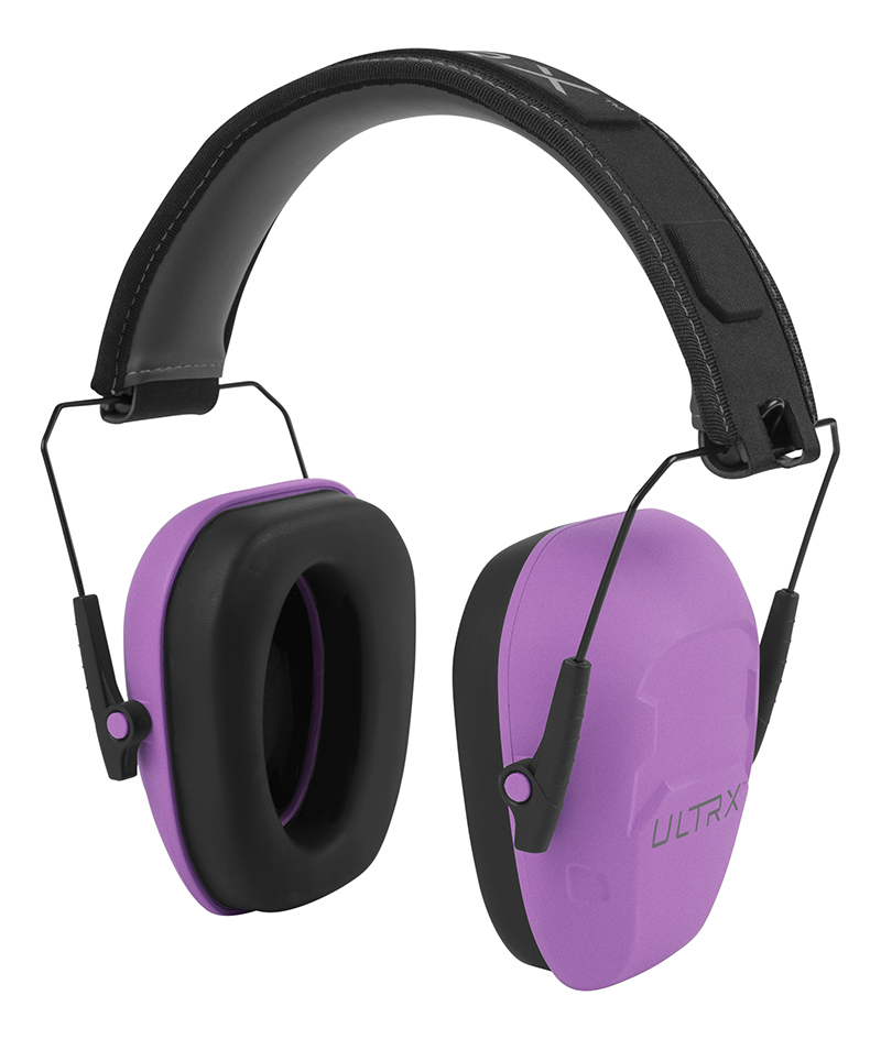 Allen ULTRX Shield Passive Over-the-Head Earmuffs, Slim Fit, Plum, NRR 23 dB