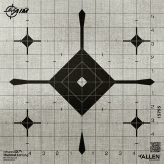 EZ-Aim Thermal ID Grid Bullseye Paper Target 12 x 12 (4-Pack)