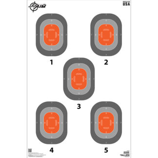Allen Company EZ AIM Paper 23x35 In 5-Spot White Paper Targets, 50-Pack