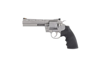 Colt Python .357 Magnum 5 in Stainless Revolver with Matte Black Hogue Grips, 6 Rounds