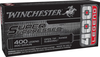 Winchester Super Suppressed .400 Legend 300 Grain Open Tip Ammo (20 Rounds)