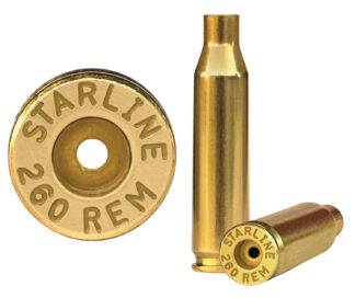 Starline .260 Remington Unprimed Brass Rifle Cases, Large, 50 Per Bag