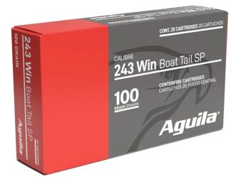 Aguila .243 Winchester 100 Grain Soft Point, 20 Rounds Per Box